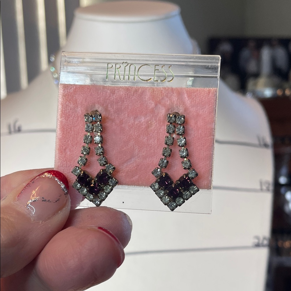 Prince Silver and  Purple Women's Earrings